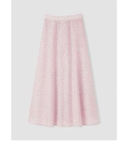 LCW Modest Pembe Beli Lastikli Puantiyeli Kloş Etek