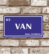 Kişiye Özel Metal Plaka Van 65 Retro Poster (29X15)