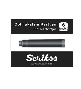 Scrikss Dolmakalem Kartuşu 6'lı Kutu Siyah 