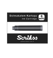 Scrikss Dolmakalem Kartuşu 6'lı Kutu Siyah 