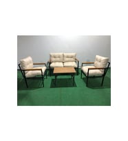 Zümrüt Balkon-bahçe-kafe,çay Seti,koltuk Takımı,oturma Grubu,ofis Koltuğu 70x50 Sehpa (Krem)