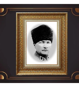 ÖZEL SERİ ALTIN VARAKLI ATATÜRK TABLO S983