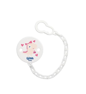 Wee Baby Desenli Emzik Askısı Pembe Dinazor