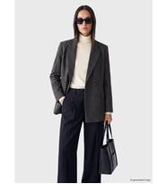 LCW STUDIO Kahverengi Kruvaze Yaka Kadın Blazer Ceket
