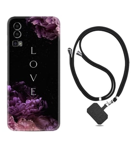 General Mobile Gm 23 Kılıf Silikon Boyun Askılı İpli Desenli Silikon Love Flow 1664