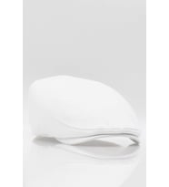Erkek Düz Pamuklu Beyaz Flat Cap Kasket