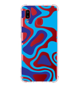 Samsung Galaxy A30 Köşe Korumalı Antişok Kapak Renkli Desen Tasarımlı Şeffaf Silikon Kılıf