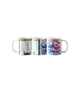 Ghostbastır Design Eğitici Roma Rakamları Stitch Kupa Bardak Tek Adet K034