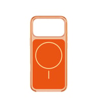 iPhone 17 Pro Max Uyumlu Kılıf M-safe Şarj Özellikli Turuncu Kamera Kontrol Butonlu Kılıf (Siyah)
