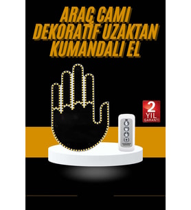 Uzaktan Kumandalı Araba Parmak Hareketi Işığı Parmak Işığı LED Araba Arka Pencere