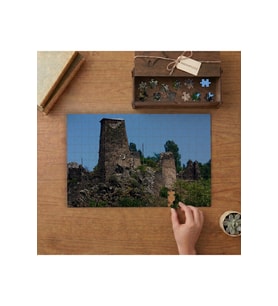 Şavşat Kalesi - Artvin Tasarımı 240 parça Ahşap Puzzle Ahşap Kutuda MP02782