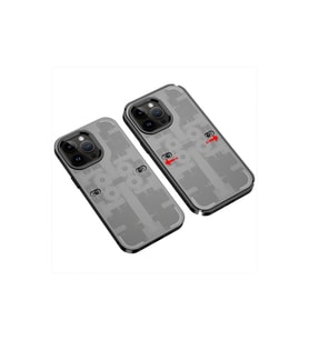 İphone 14 Kılıf Mekanik Bumper Kapak - Siyah