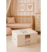 Orta Boy Beyaz Pvc Detaylı Home Sweet Home Baskılı Hurç 52x28x31 (Standart)
