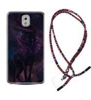 Samsung Note 3 4 5 8 9 20 Ultra 10 Lite Kılıf Boyun Asklı Rasta Silikon Black Purple Wolf 1791