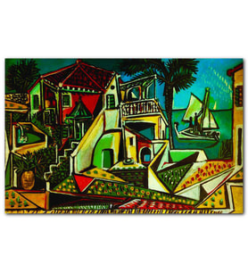 Cakatablo Mediterranean Landscape 1953 by Pablo Picasso MDF Tablo