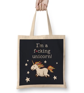 I Am An Effing Unicorn Bez Çanta Uzun Saplı