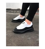 JY507 Alone Bağcıklı Cilt Erkek Günlük Sneaker Ayakkabı CST Beyaz/Siyah
