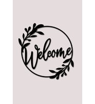 Decartline - WELCOME  Hoşgeldiniz Ahşap Tablo  Duvar dekoru  Kapı Süsü
