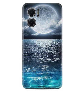 Xiaomi Redmi Note 11E Kılıf Resimli Desenli Baskılı Silikon Great Moon 1301