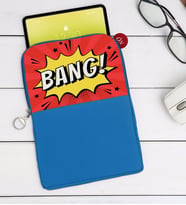 BK Gift Pop Art Tasarımlı Taşınabilir Koruyucu Tablet Kılıfı & Organizer Çanta - Mavi-13
