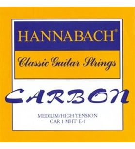 Hannabach CAR8MHT Carbon Klasik Gitar Teli Seti (Profesyonel - High Performance)  Karbon Tizler, Medium/High Tension (Orta-Sert), Üstün Entonasyon Kararlılığı  Uyum: 4/4 Standart Klasik Gitar