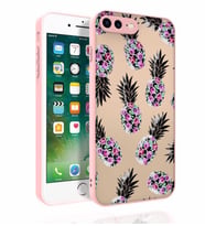 Uyumlu Model Apple iPhone 7 Plus Kılıf Desenli Parlak Nora Kapak