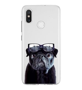 PrintiFy Xiaomi Mi 8 ile Uyumlu 1mm Slim Fit Köpek 3 050f Baskılı Şeffaf  Kılıf