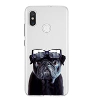 PrintiFy Xiaomi Mi 8 ile Uyumlu 1mm Slim Fit Köpek 3 050f Baskılı Şeffaf  Kılıf