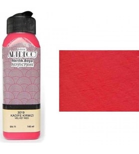 Artdeco Akrilik Boya Kadife Kırmızı 140 ml 3019