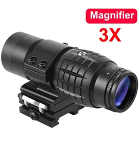 Magnifier 3X Yakınlaştırmalı Dürbün - 22Mm Ray Uyumlu, Katlanır Yaylı Ayaklı