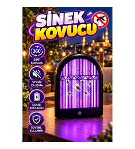 Şarjlı UV Sivrisinek Kovucu Lamba 360° Koruma Sessiz ve Güvenli Kullanım