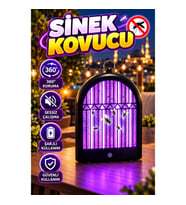 Şarjlı UV Sivrisinek Kovucu Lamba 360° Koruma Sessiz ve Güvenli Kullanım