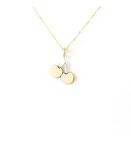 Kişiye Özel Minimal Kiraz Figürlü Kolye 925K Gümüş (Gold)