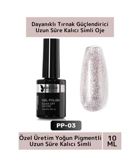 Özel Üretim Yüksek Pigmentli Hızlı Kuruyan Tırnak Güçlendirici 3 Aşamalı Kalıcı Simli Oje 10 Ml