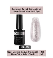 Özel Üretim Yüksek Pigmentli Hızlı Kuruyan Tırnak Güçlendirici 3 Aşamalı Kalıcı Simli Oje 10 Ml