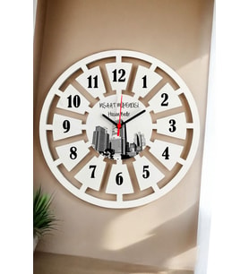 İnşaat Mühendisi Duvar Saati 40cm 001 (Beyaz)