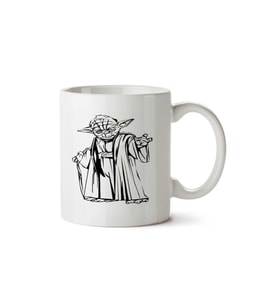 Yoda Traços Star Wars iki Tarafı Baskılı Kupa Bardak