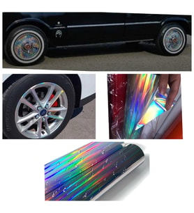 Hologram Gökkuşağı Rainbow Araç Motosiklet Jant Folyosu Boyut:50cmX3Metre