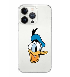 Apple iPhone 13 Pro Uyumlu Kapak Donald Duck Tasarımlı Şeffaf Silikon Kılıf