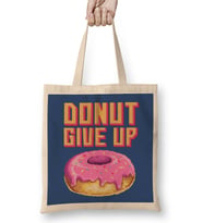 Doughnut Retro Pixel Donut Give Up Bez Çanta Uzun Saplı