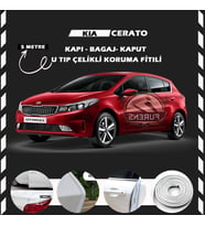 Kia Cerato Oto Araç Kapı Koruma Fitili 5metre Parlak Beyaz Renk