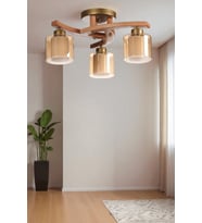 WESTON 3 LÜ NATUREL ÇİFT CAMLI PLOFONYER AVİZE