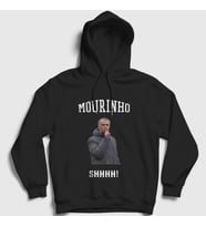 Presmono Unisex Beyaz SHHHH Jose Mourinho Kapüşonlu Sweatshirt 429739tt (Siyah)