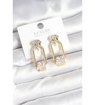 Pirinç Gold Renk Vintage Kadın Küpe