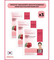 Dermal Yenileyici, Nemlendirici, Besleyici Barbados Kirazı Özlü Kolajen Maske 23 gr 3 Adet
