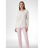 Mecit 6361 Pembe %100 Pamuk Büyük Beden Kadın Pijama Takımı