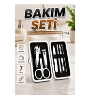 Paslanmaz Çelik Kişisel Bakım Seti – 7 Parça Taşıma Çantalı