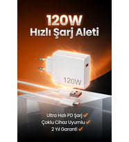 120 Watt Type C Hızlı Şarj Reno 4 5 6 Uyumlu