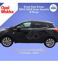 Opel Mokka Krom Cam Çıtası 8 Parça 2012-2019 Model Arası Uyumlu Paslanmaz Çelik (Gümüş)