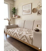 İskandinav Jasmin Koltuk Örtüsü 100*240 (Bej)